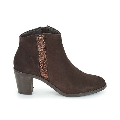 BOTTINES ANDRÉ FEMME TERRA DAIM MARRON